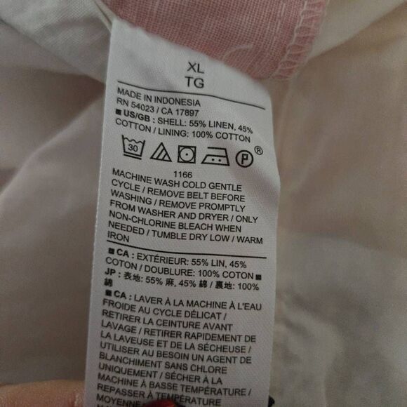 Banana Republic Linen Blend Twist Back Maxi Dress Size XL NWT Missing Belt - Picture 7 of 7